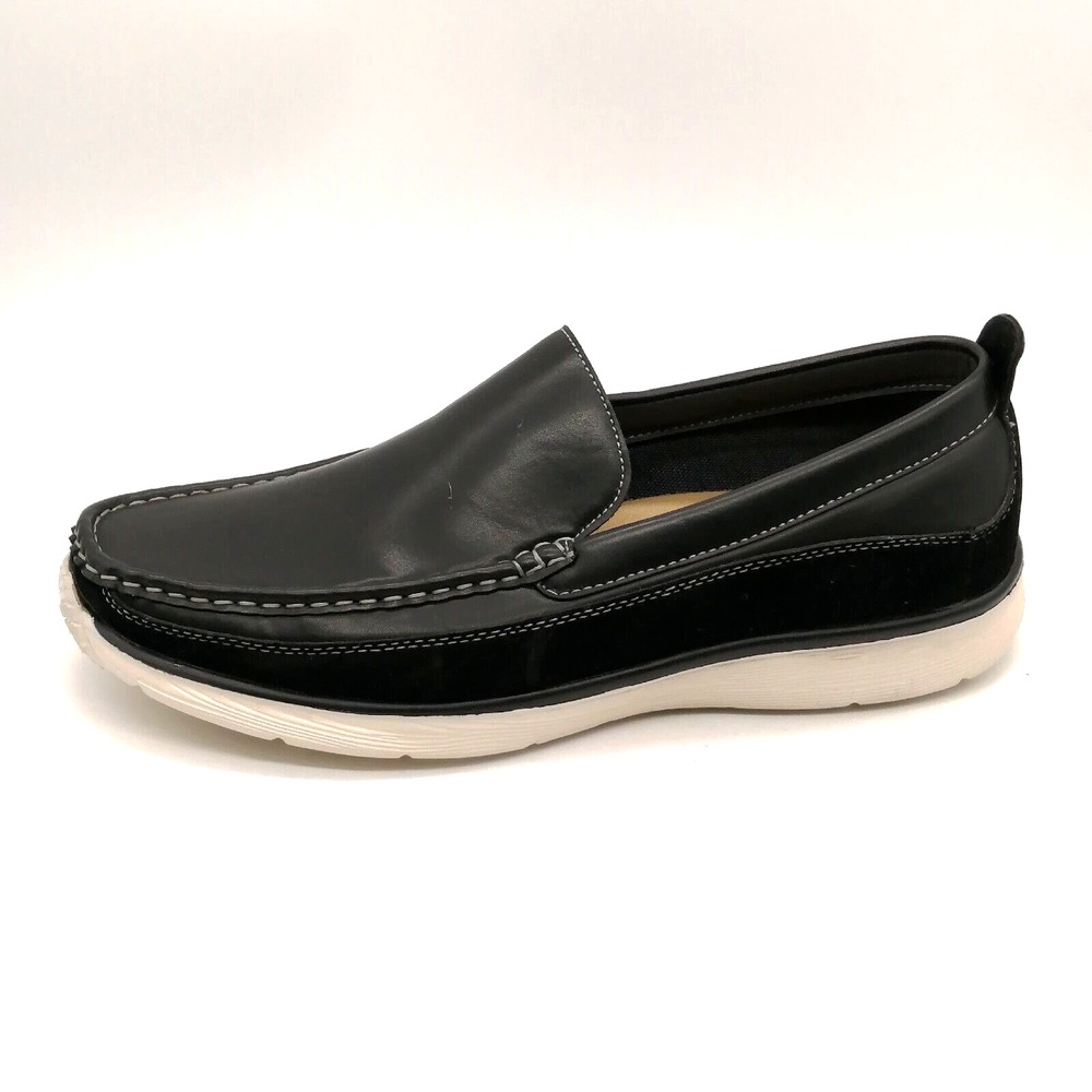 Xray Shoes Mens Loafer Black Faux Leather Slip On Ultimate Comfort Insole 10